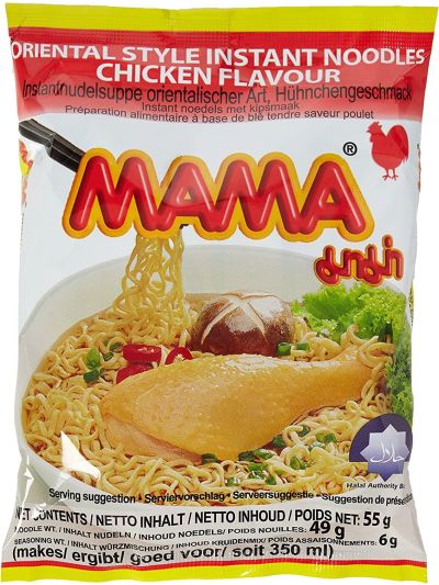 MAMA Chicken Flavour Instant Noodles, 55g (Pack of 30)