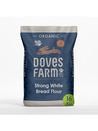 Doves Farm Organic Strong White Bread Flour, 16kg