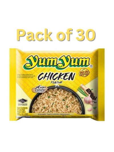 Yum Yum Instant Noodles Chicken Flavour, 60g (Pack of 30)