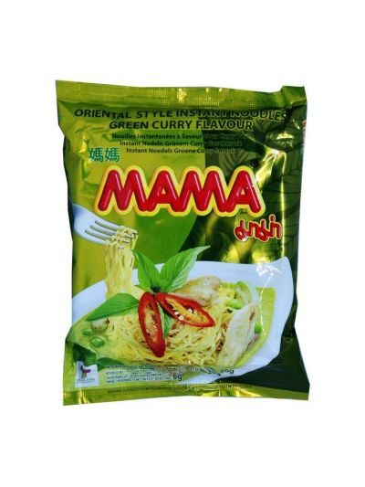 MAMA Green Curry Flavour Instant Noodles, 55g (Pack of 30)