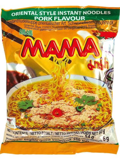 MAMA Pork Flavour Instant Noodles, 60g (Pack of 30)