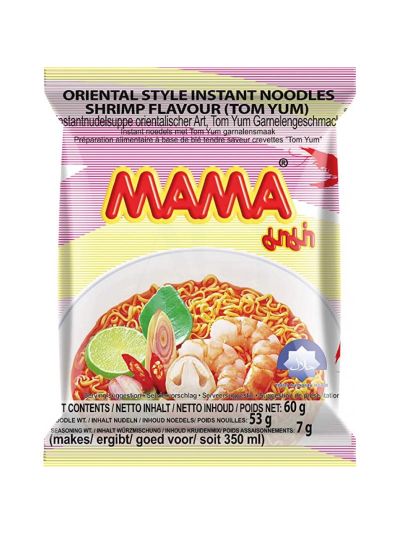 Mama Shrimp Tom Yum Flavour Instant Noodles, 60g (Pack of 30)