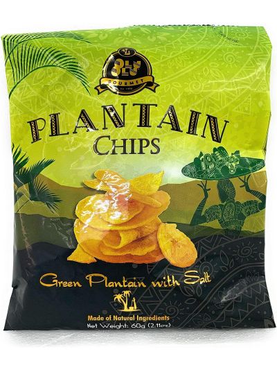 Olu Olu Green Plantain Chips with Salt, 60g (Pack of 24)